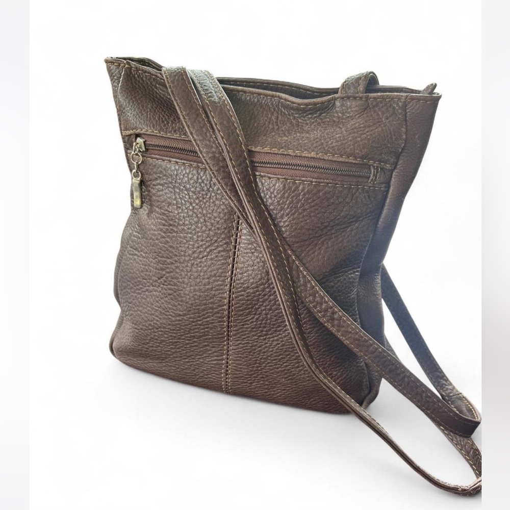 Vintage Leather Shoulder Bag Brown